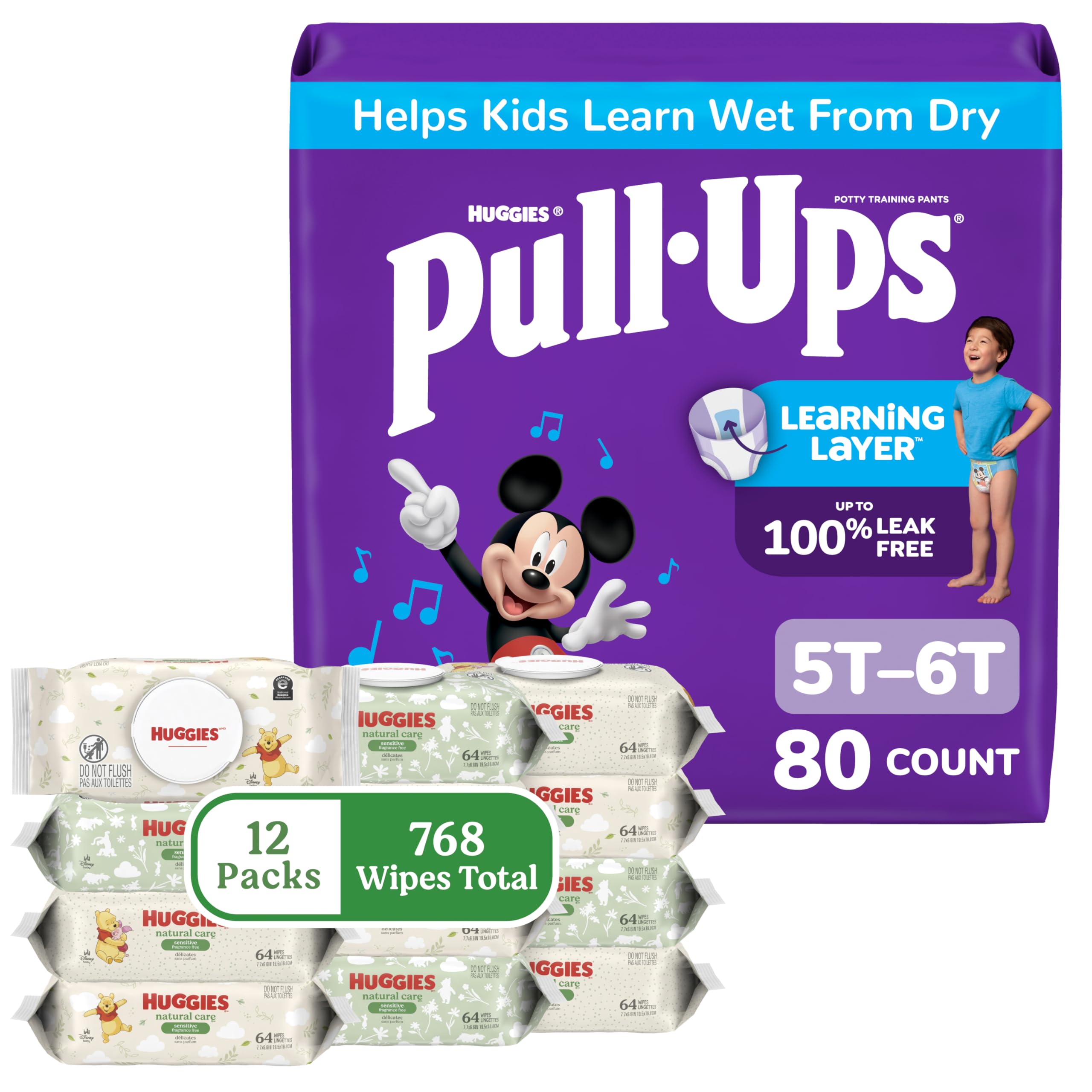 Amazon.com: Pull-Ups for Boys + Natural Care Sensitive Wipes